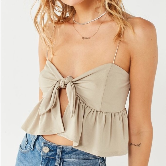 Urban Outfitters Tops - UO Mona Peplum Bow Cami